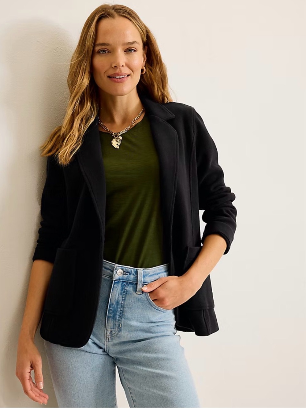 Tommy Bahama Women's Aruba Black Knit Casual Blazer - Sz L